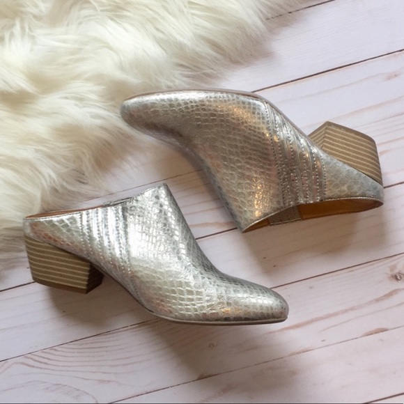 BCBGeneration Shoes - BCBGeneration Lori Silver Python Print Mules